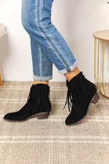 Legend Women's Fringe Ankle Cowboy Boots - Chic Western Style