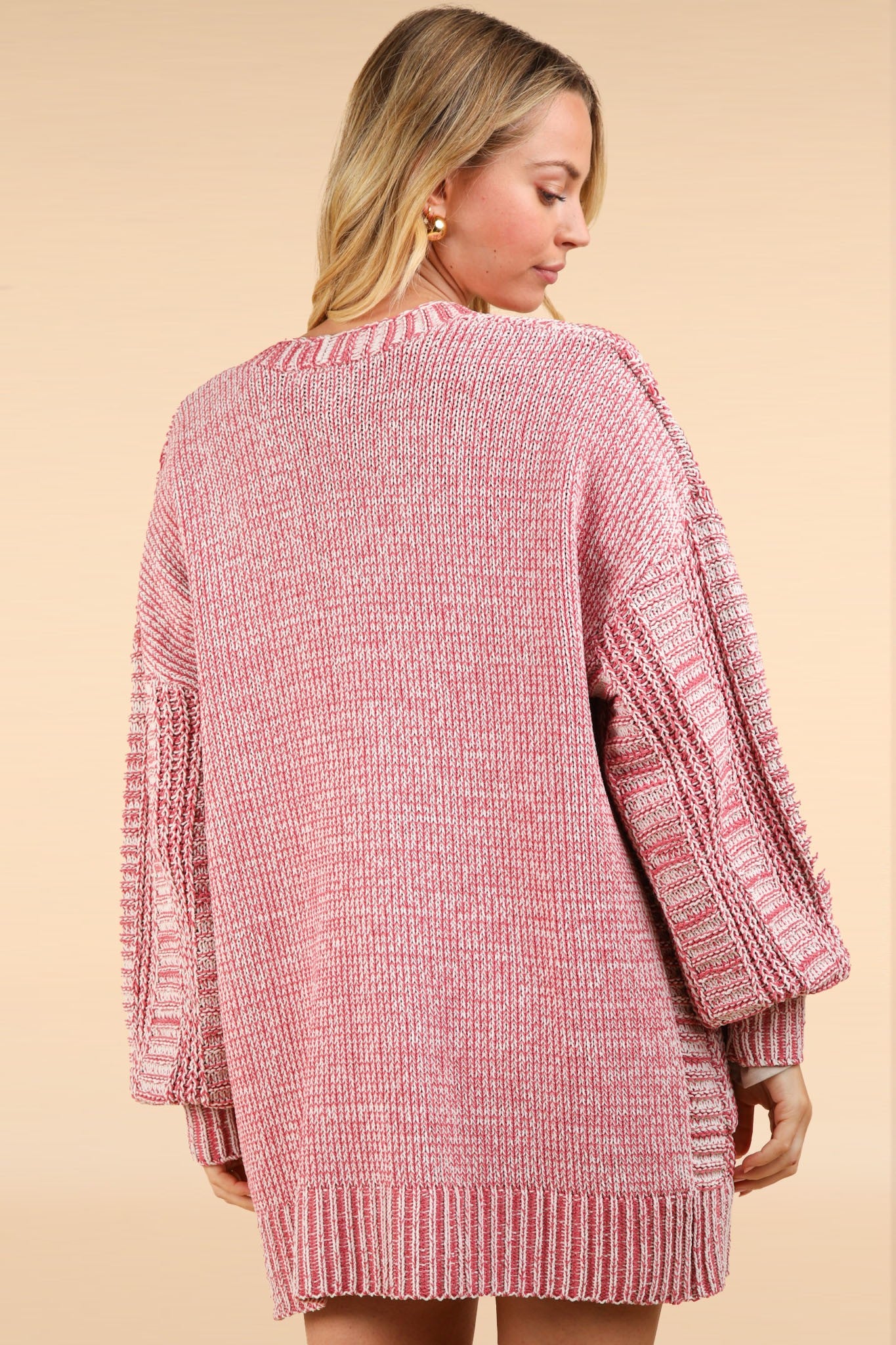 Stylish VERY J Cable Knit Open Front Cardigan for All Seasons