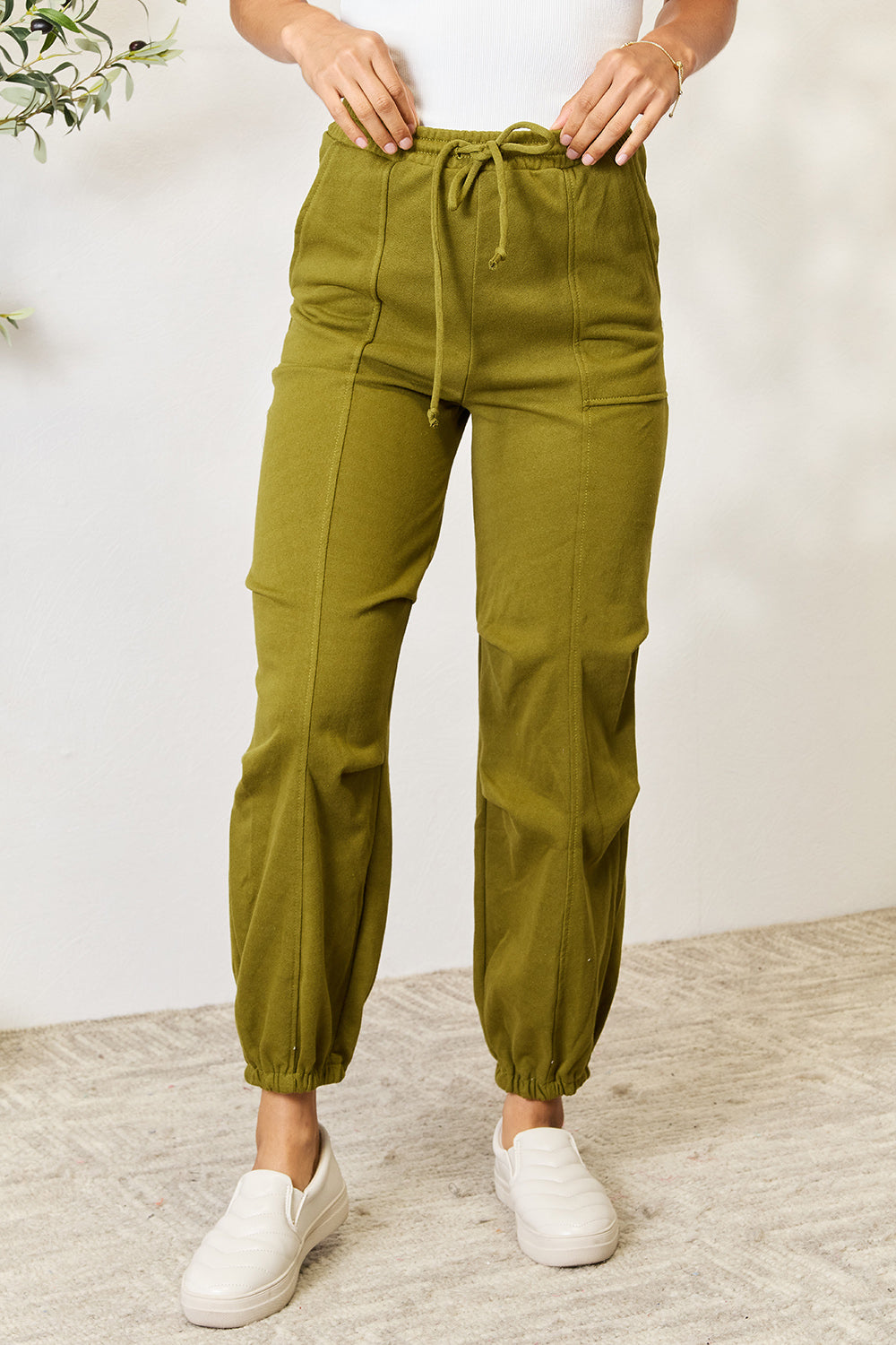Culture Code Drawstring Sweatpants with Cargo Pockets - Trendy & Comfortable Fit