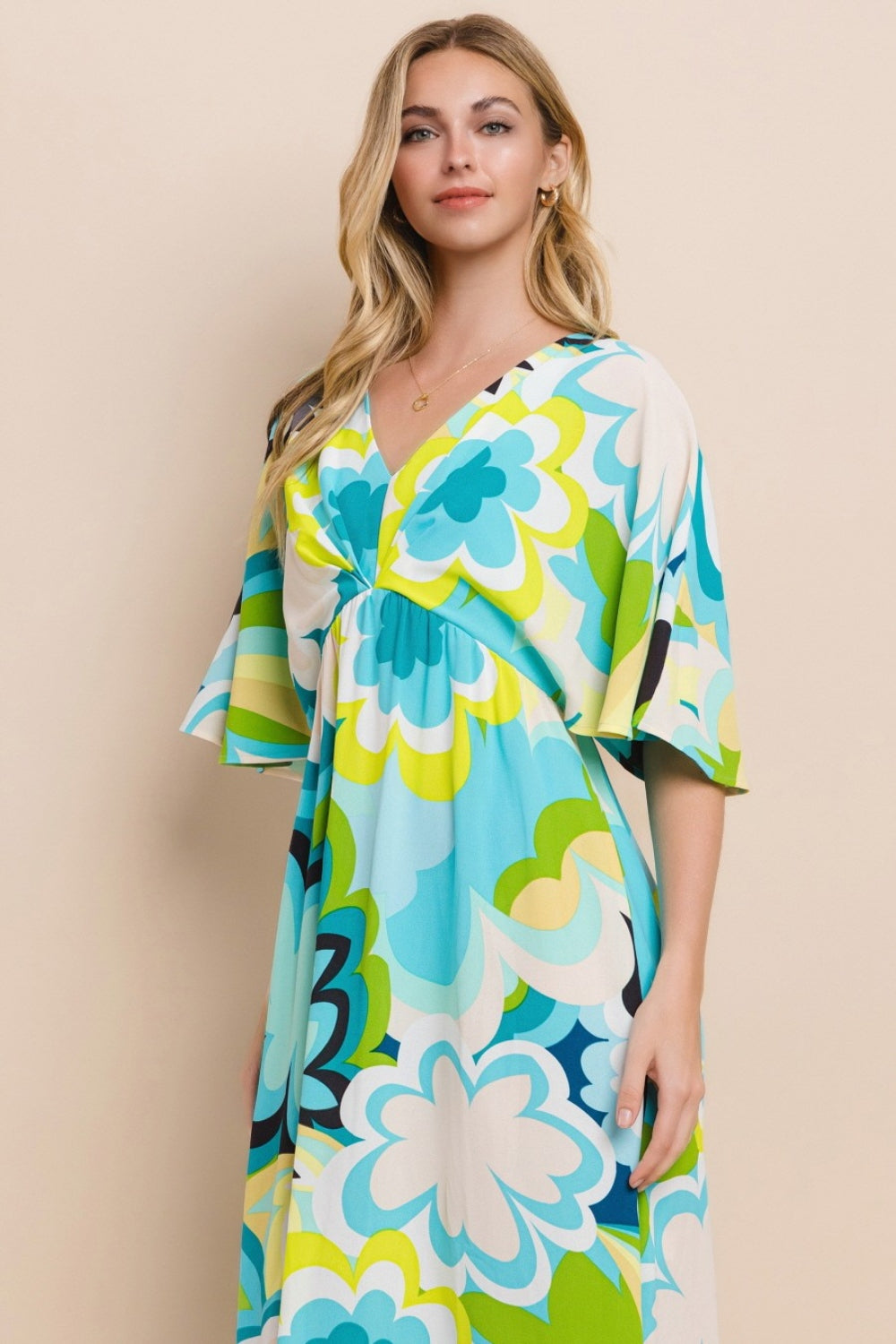 ODDI Floral Print Slit Maxi Dress – Elegant Summer Fashion