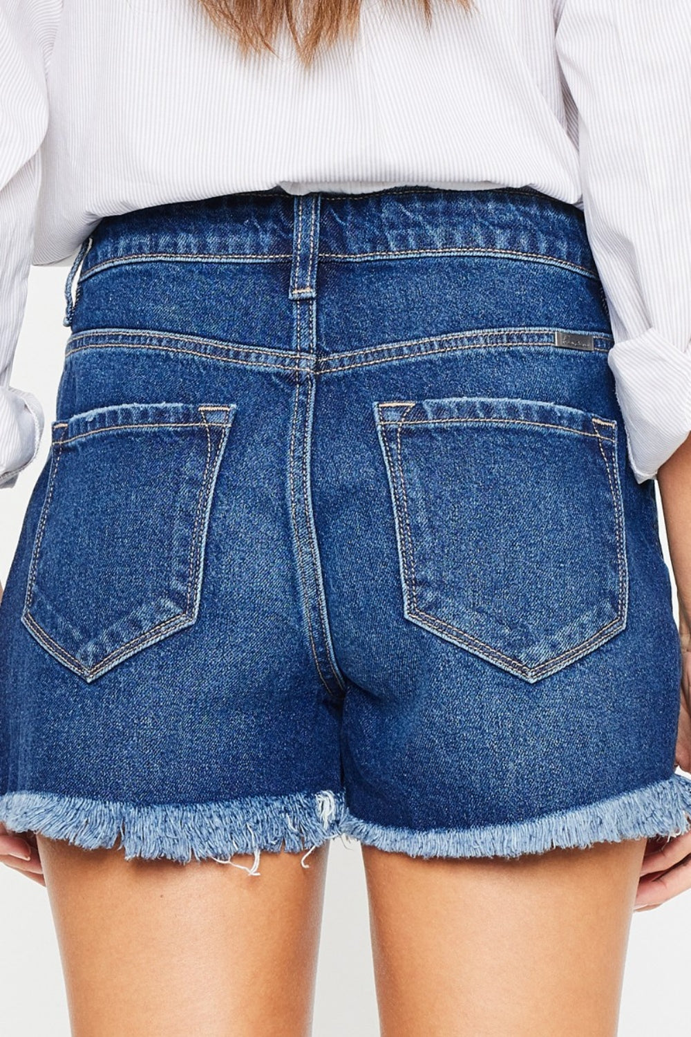 Trendy Kancan High Rise Frayed Hem Denim Shorts for Women - Stylish & Comfortable