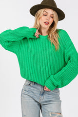 SAGE + FIG Women's Cozy Knit Sweater - Stylish Round Neck Drop Shoulder Pullover