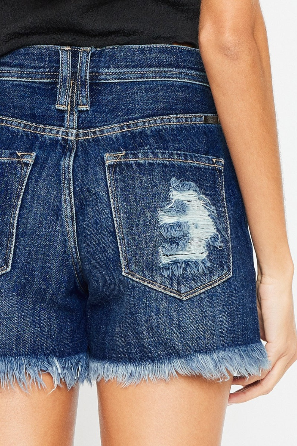 Kancan Women's Raw Hem Button-Fly Denim Shorts - Stylish Comfort for Every Occasion