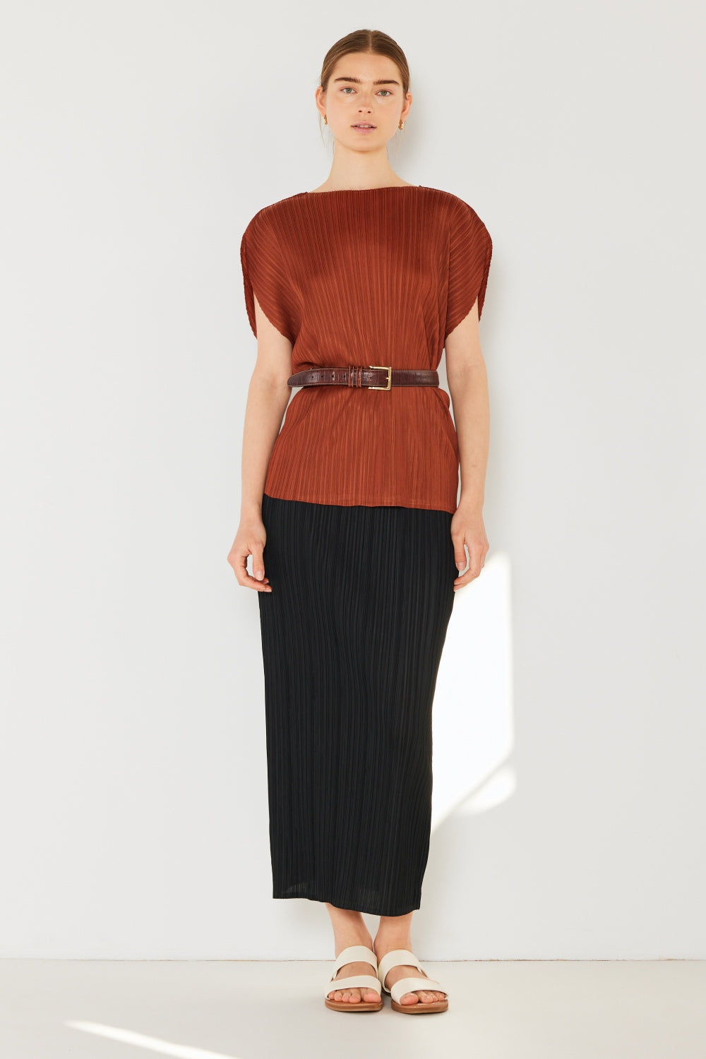 Marina West Swim Pleated Midi Pencil Skirt - Elegant & Versatile Fashion