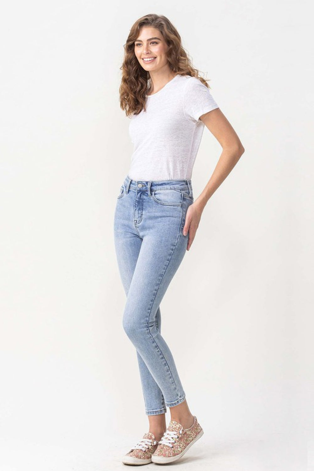 Lovervet High Rise Crop Skinny Jeans - Full Size Range for Modern Women