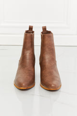 MMShoes Love the Journey Chestnut Stacked Heel Chelsea Boots - Stylish and Comfortable