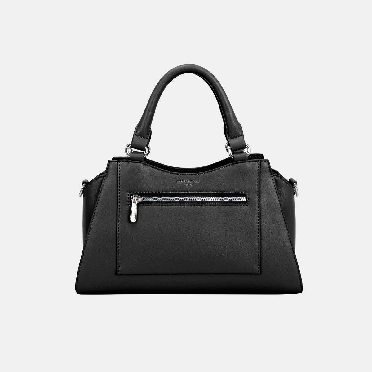 David Jones Medium PU Leather Handbag - Chic & Durable Fashion Accessory