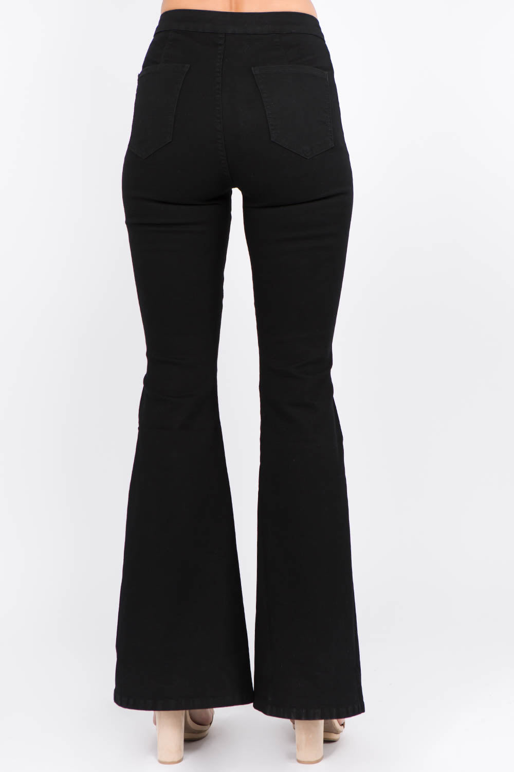 American Bazi Women's Side Slit Flare Jeans - Trendy and Versatile Denim