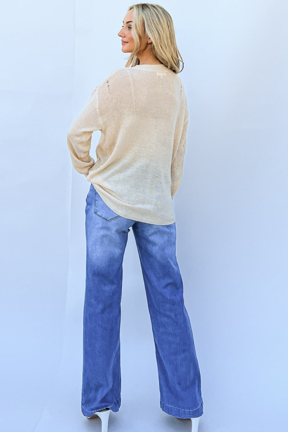 And The Why GRATEFUL Long Sleeve Knit Top - Chic & Comfortable Women's Fashion