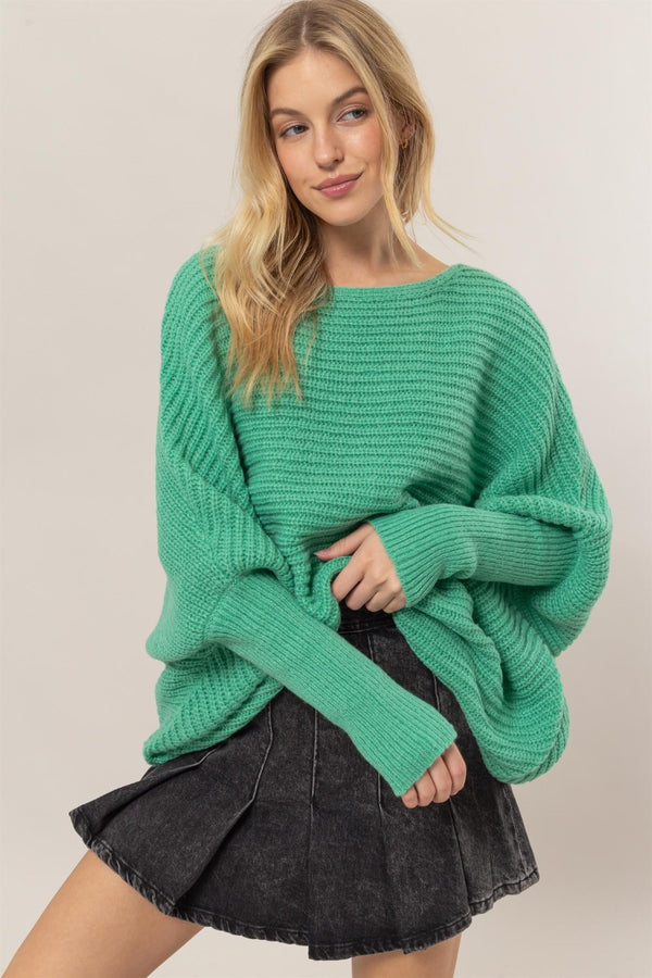 HYFVE Dolman Sleeve Oversized Sweater